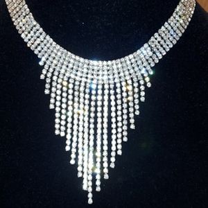 Rhinestone necklace set!!
